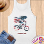 Physical Item S / White BMX Liberty ~ Limited Edition 2024 "USA Excellence" ~ Customizable Supersoft Tank Top
