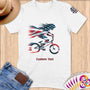 Physical Item S / White BMX Liberty ~ Limited Edition 2024 "USA Excellence" ~ Personalized Softstyle T-Shirt