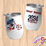 Physical Item 12 oz / White BMX Pride ~ Limited Edition 2024 "USA Excellence" ~ Customizable 12oz Wine Tumbler with Lid