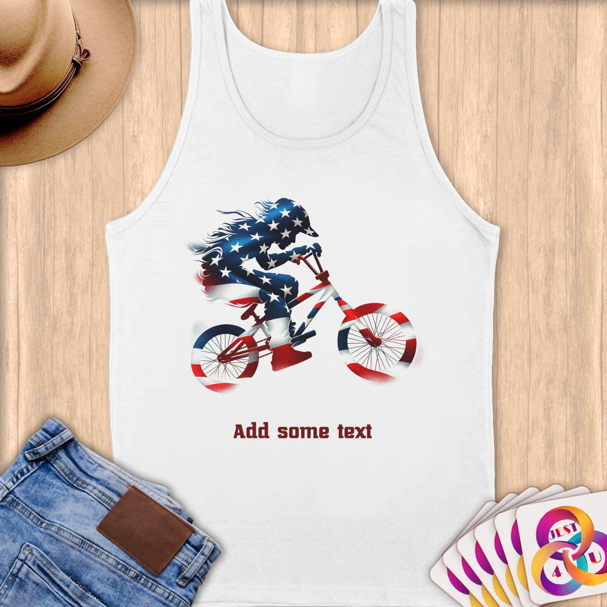 Physical Item S / White BMX Pride ~ Limited Edition 2024 "USA Excellence" ~ Customizable Supersoft Tank Top