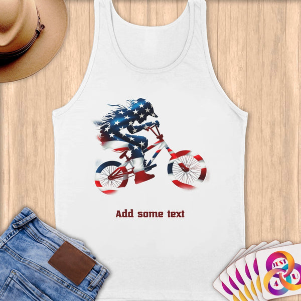 Physical Item S / White BMX Pride ~ Limited Edition 2024 "USA Excellence" ~ Customizable Supersoft Tank Top