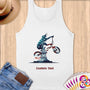 Physical Item S / White BMX Statue ~ Limited Edition 2024 "USA Excellence" ~ Customizable Supersoft Tank Top