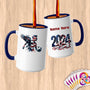 Physical Item 15oz / Blue Bold Patriotic Soccer Eagle~Limited Edition 2024 "USA Excellence" ~ Customized Large 15oz Mug