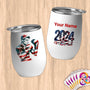 Physical Item 12 oz / White Boxing Patriot ~Limited Edition 2024 "USA Excellence" ~ Customizable 12oz Wine Tumbler with Lid