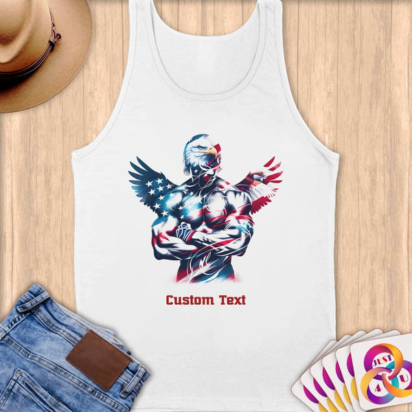 Physical Item S / White Champion Patriot~Limited Edition 2024 "USA Excellence" ~ Customizable Supersoft Tank Top