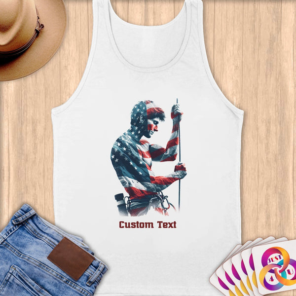 Physical Item S / White Climbing Liberty ~ Limited Edition 2024 "USA Excellence" ~ Customizable Supersoft Tank Top