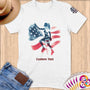 Physical Item S / White Climbing Strength ~ Limited Edition 2024 "USA Excellence" ~ Personalized Softstyle T-Shirt