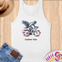 Physical Item S / White Cyclist Eagle American~Limited Edition 2024 "USA Excellence" ~ Customizable Supersoft Tank Top