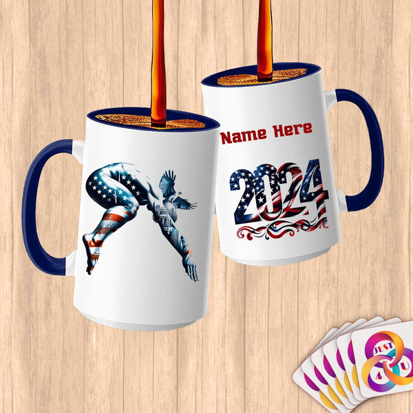 Physical Item 15oz / Blue Diving Dreams~Limited Edition 2024 "USA Excellence" ~ Customized Large 15oz Mug