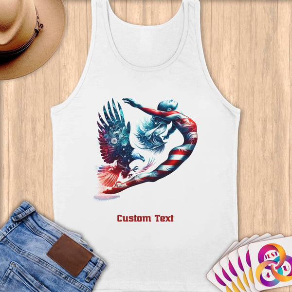 Physical Item S / White Diving Freedom~Limited Edition 2024 "USA Excellence" ~ Customizable Supersoft Tank Top
