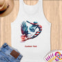 Physical Item S / White Diving Freedom~Limited Edition 2024 "USA Excellence" ~ Customizable Supersoft Tank Top