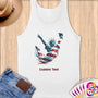 Physical Item S / White Diving Freedom ~ Limited Edition 2024 "USA Excellence" ~ Customizable Supersoft Tank Top