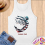 Physical Item S / White Diving Freedom ~ Limited Edition 2024 "USA Excellence" ~ Customizable Supersoft Tank Top