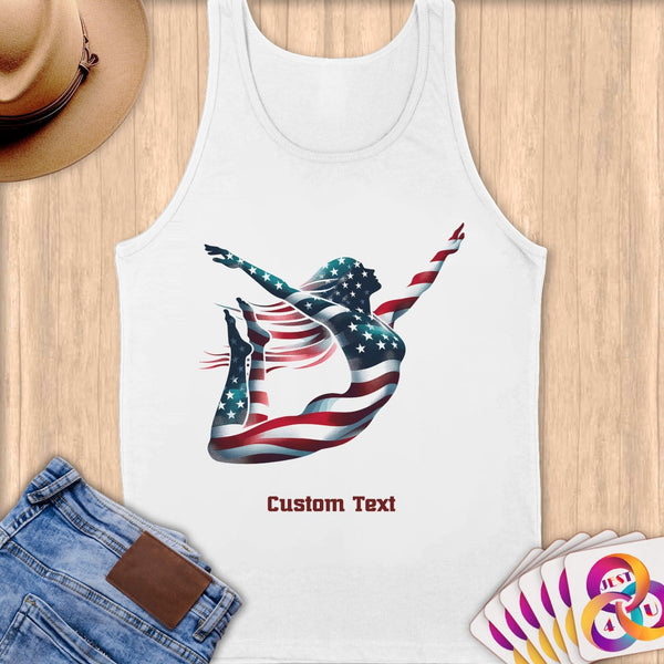 Physical Item S / White Diving Freedom ~ Limited Edition 2024 "USA Excellence" ~ Customizable Supersoft Tank Top