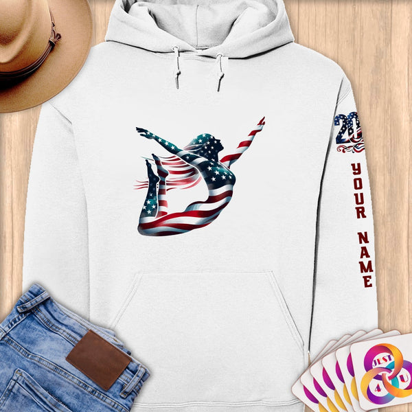 Physical Item S / White Diving Freedom ~ Limited Edition 2024 "USA Excellence" ~ Personalized Premium Hoodie