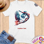 Physical Item S / White Diving Freedom~Limited Edition 2024 "USA Excellence" ~ Personalized Softstyle T-Shirt