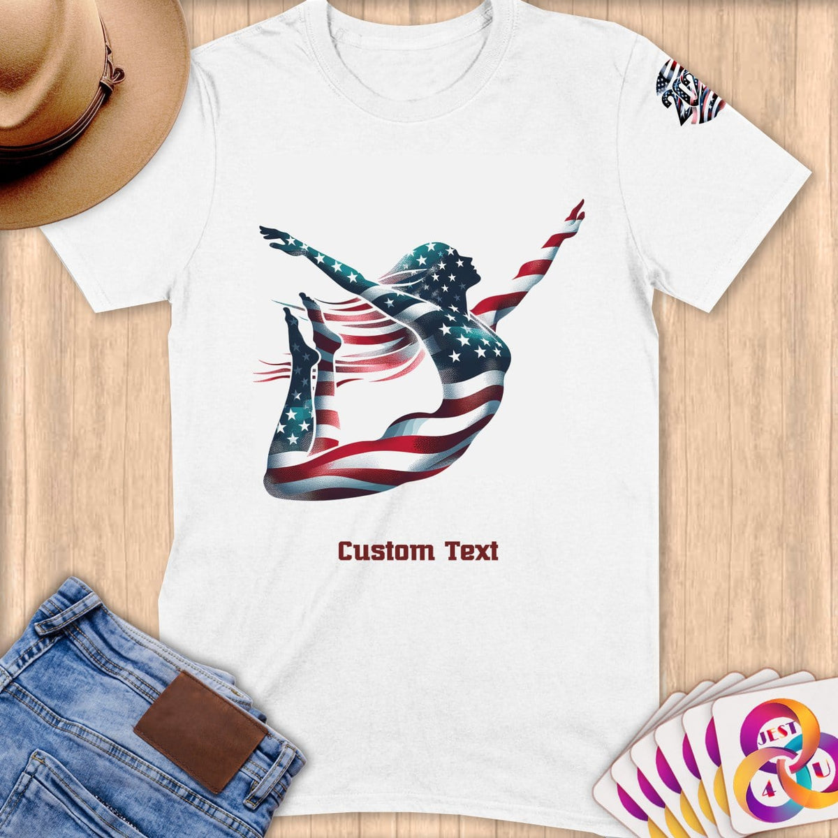 Physical Item S / White Diving Freedom ~ Limited Edition 2024 "USA Excellence" ~ Personalized Softstyle T-Shirt