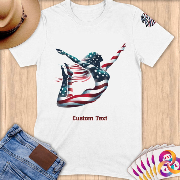 Physical Item S / White Diving Freedom ~ Limited Edition 2024 "USA Excellence" ~ Personalized Softstyle T-Shirt