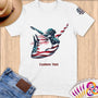 Physical Item S / White Diving Freedom ~ Limited Edition 2024 "USA Excellence" ~ Personalized Softstyle T-Shirt