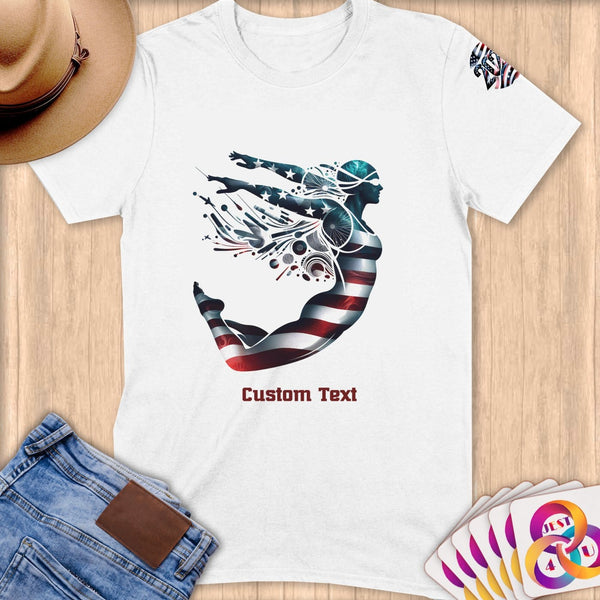 Physical Item S / White Diving Freedom ~ Limited Edition 2024 "USA Excellence" ~ Personalized Softstyle T-Shirt