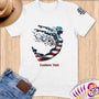 Physical Item S / White Diving Freedom ~ Limited Edition 2024 "USA Excellence" ~ Personalized Softstyle T-Shirt