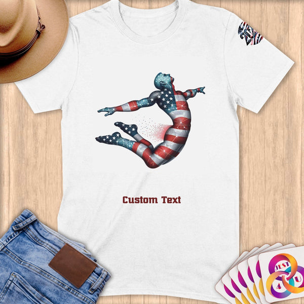 Physical Item S / White Diving Hero ~ Limited Edition 2024 "USA Excellence" ~ Personalized Softstyle T-Shirt