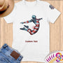 Physical Item S / White Diving Hero ~ Limited Edition 2024 "USA Excellence" ~ Personalized Softstyle T-Shirt