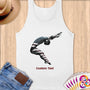 Physical Item S / White Diving Leap ~ Limited Edition 2024 "USA Excellence" ~ Customizable Supersoft Tank Top