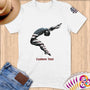 Physical Item S / White Diving Leap ~ Limited Edition 2024 "USA Excellence" ~ Personalized Softstyle T-Shirt