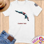 Physical Item S / White Diving Liberty Freedom ~ Limited Edition 2024 "USA Excellence" ~ Personalized Softstyle T-Shirt