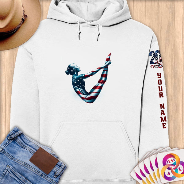Physical Item S / White Diving Poise~Limited Edition 2024 "USA Excellence" ~ Personalized Premium Hoodie
