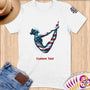 Physical Item S / White Diving Poise~Limited Edition 2024 "USA Excellence" ~ Personalized Softstyle T-Shirt