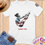 Physical Item S / White Diving Sensation~Limited Edition 2024 "USA Excellence" ~ Personalized Softstyle T-Shirt