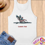 Physical Item S / White Dynamic Eagle Rowing~Limited Edition 2024 "USA Excellence" ~ Customizable Supersoft Tank Top