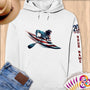 Physical Item S / White Dynamic Elite Kayaker ~ Limited Edition 2024 "USA Excellence" ~ Personalized Premium Hoodie