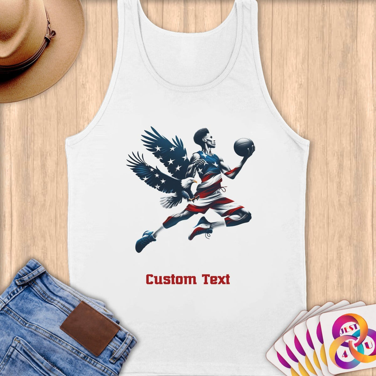 Physical Item S / White Eagle Dunk ~Limited Edition 2024 "USA Excellence" ~ Customizable Supersoft Tank Top
