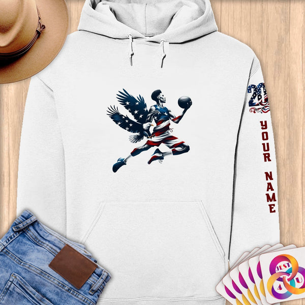 Physical Item S / White Eagle Dunk ~Limited Edition 2024 "USA Excellence" ~ Personalized Premium Hoodie