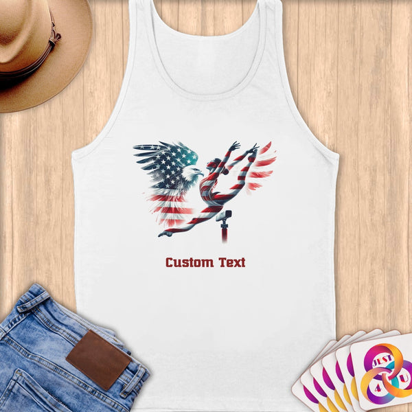 Physical Item S / White Eagle Floor Exercise Performance~Limited Edition 2024 "USA Excellence" ~ Customizable Supersoft Tank Top