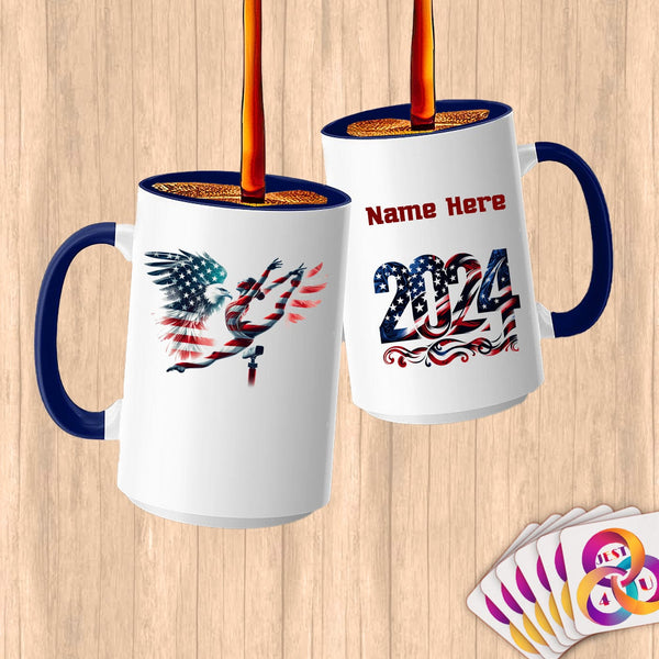 Physical Item 15oz / Blue Eagle Floor Exercise Performance~Limited Edition 2024 "USA Excellence" ~ Customized Large 15oz Mug