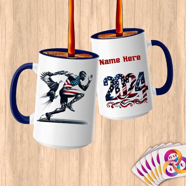 Physical Item 15oz / Blue Eagle Speed~Limited Edition 2024 "USA Excellence" ~ Customized Large 15oz Mug