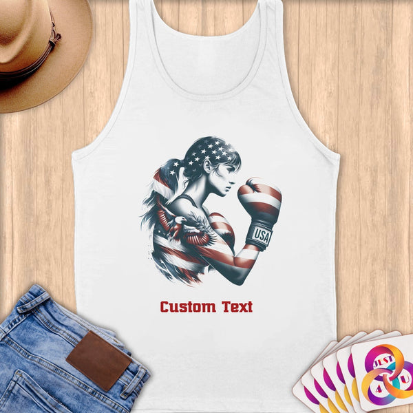 Physical Item S / White Eagle USA Boxer ~Limited Edition 2024 "USA Excellence" ~ Customizable Supersoft Tank Top
