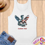 Physical Item S / White Eagle Wings Soccer Player~Limited Edition 2024 "USA Excellence" ~ Customizable Supersoft Tank Top
