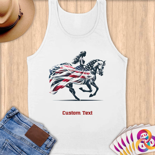 Physical Item S / White Elegance~Limited Edition 2024 "USA Excellence" ~ Customizable Supersoft Tank Top