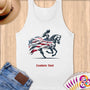 Physical Item S / White Elegance~Limited Edition 2024 "USA Excellence" ~ Customizable Supersoft Tank Top