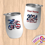Physical Item 12 oz / White Elegant Eagle Bicycle Rider~Limited Edition 2024 