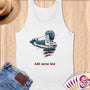 Physical Item S / White Elite Fencer ~ Limited Edition 2024 "USA Excellence" ~ Customizable Supersoft Tank Top