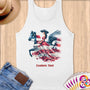Physical Item S / White Equestrian Breeze~Limited Edition 2024 "USA Excellence" ~ Customizable Supersoft Tank Top