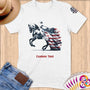Physical Item S / White Equestrian Flows~Limited Edition 2024 "USA Excellence" ~ Personalized Softstyle T-Shirt