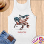 Physical Item S / White Equestrian Gallops~Limited Edition 2024 "USA Excellence" ~ Customizable Supersoft Tank Top