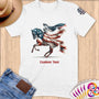 Physical Item S / White Equestrian Gallops~Limited Edition 2024 "USA Excellence" ~ Personalized Softstyle T-Shirt